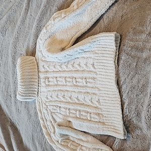 Long sleeve turtle neck, white, (sm)